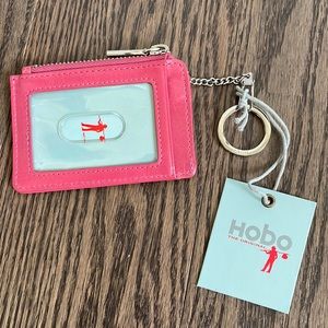 HOBO brand card holder/keychain. Color Oleander. Carried one time, like new.